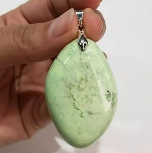 Handmade Australian Lemon Chrysoprase Pendant